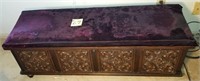 Lane Cedar Chest with Purple Velvet Top 4’ long