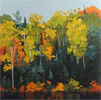 "Algonquin Birches and Spruce" by Leanne Baird
