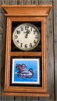 Swan Quarter Duck Clock Signed by Kent 1987
