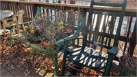 Plant Bench and Rocking Chair That Needs Work