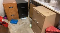 Three 2-Drawer File Cabinets no keys
