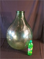 Large Vintage Green Glass Jar/Jug