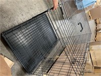 Double Door Folding Metal Dog Crate (used/damaged)