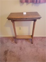 24" X 12" TABLE; 32" HIGH OAK STAND