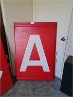 PLASTIC "A" FOR OUTDOOR SIGN 48"TALL -