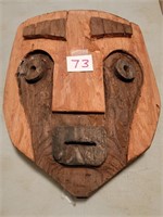 HAND CARVED FROM WOOD LOG FACES