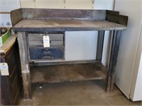 METAL WORK BENCH 48" WIDE W/2 DRAWERS