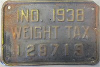 1938 WEIGH PLATE