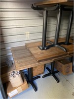 Two Solid Wood Butcher Block Style Dining Tables