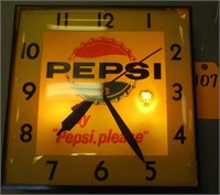 PEPSI ADVERTISING CLOCK