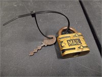 Vintage RFD Mail Lock with Key
