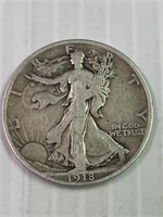 1918-S Walker Half Dollar -F