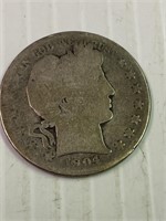 1904 Barber Silver Half
