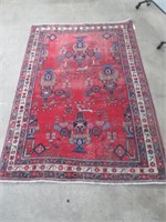 PERSIAN 4' X 6' AREA CARPET WITH UNDERLAY