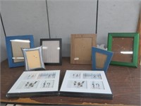 8 ASSORTED PICTURE FRAMES OF VARIOUS COLOURS