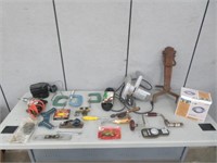 DRILL, CIRCULAR HANDSAW, CLAMPS, FIRE DOG, ETC