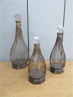 SET OF 3 METAL HOME DECORE ITEMS