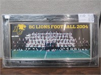 FRAMED 2004 BC LIONS FOOTBALL ROSTER PHOTO