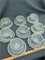 Eight (8) Cups & Saucers