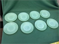 Eight (8) Jadeite Plates (Small)