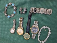 Assorted Jewelry, Three Fake Rolex