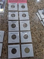 Ten (10) Westward Journey Nickels