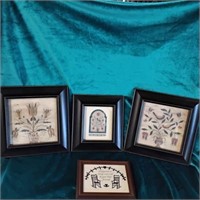 Assortment of framed pictures