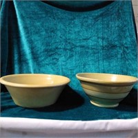 2 large pottery bowls