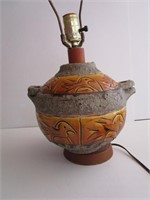Clay Urn Table Lamp 19"T