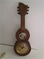 Rochester Wood Guitar Clock 18" Non Working