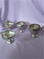 4 piece sugar creamer sterling