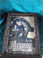Rockwood pottery menu framed
