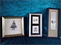 Lot of 3 framed prints