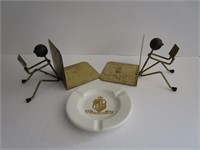 Vintage Book Ends And Ashtray