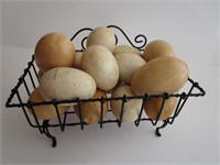 Wood Eggs In A Basket