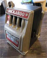 Buckaroo Bank Toy Slot Machine Cast Iron Plastic