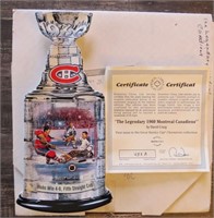 1960 Montreal Canadiens Collector Plate w COA