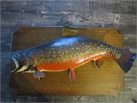 Mounted Brook Trout Taxidermy Hamilton Estate NICE