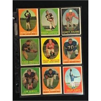 9 1958 Topps Football Stars/hof