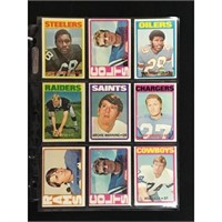 9 1972 Topps Football Stars/hof