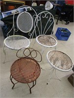 Metal Patio Chairs W/little Side Table