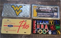 License Plate Lot 4 Covers & Frame Ford Sports