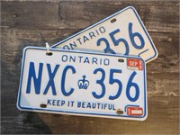 Ontario Matching Set  License Plates Canada Car