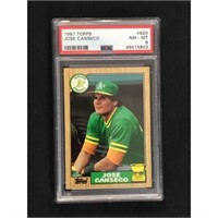 1987 Topps Jose Canseco Rookie Psa 8