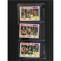 Three 1981 Topps Basketball Leader Cards