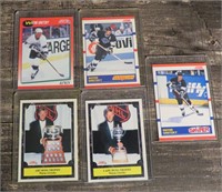 1990-91-92 Wayne Grezky Hockey Card Collection x5