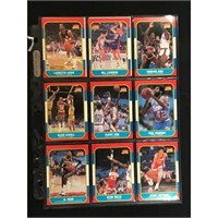 9 1986 Fleer Basketball Cards With Stars/rc
