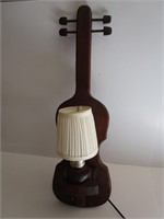 Vintage Wood Guitar Lamp 23"