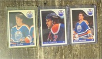 1985-86 OPC Oiler Hockey Card Messier Coffey Kurri