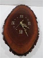 Vintage Working Wood / Tree Clock Wall Hanger